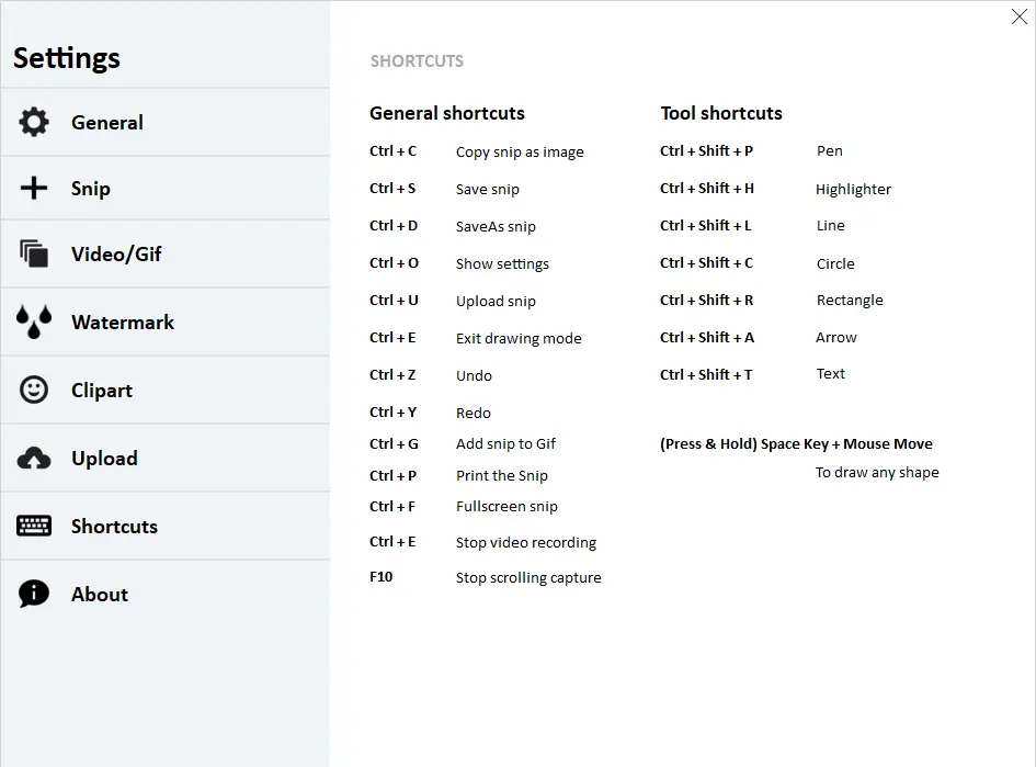 Keyboard Shortcuts